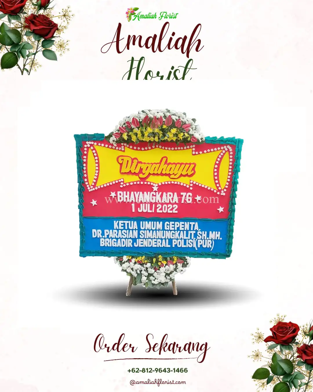 Papan Bunga HUT Ulang Tahun Muara Belida